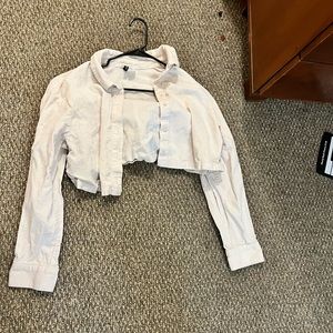 Womens collar crop top